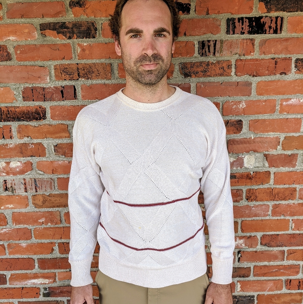 Men's knitted sweater.